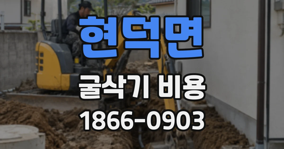 현덕면 굴삭기 비용