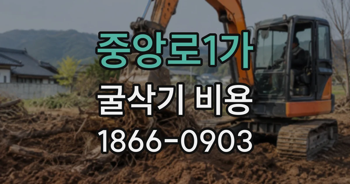 중앙로1가 굴삭기비용