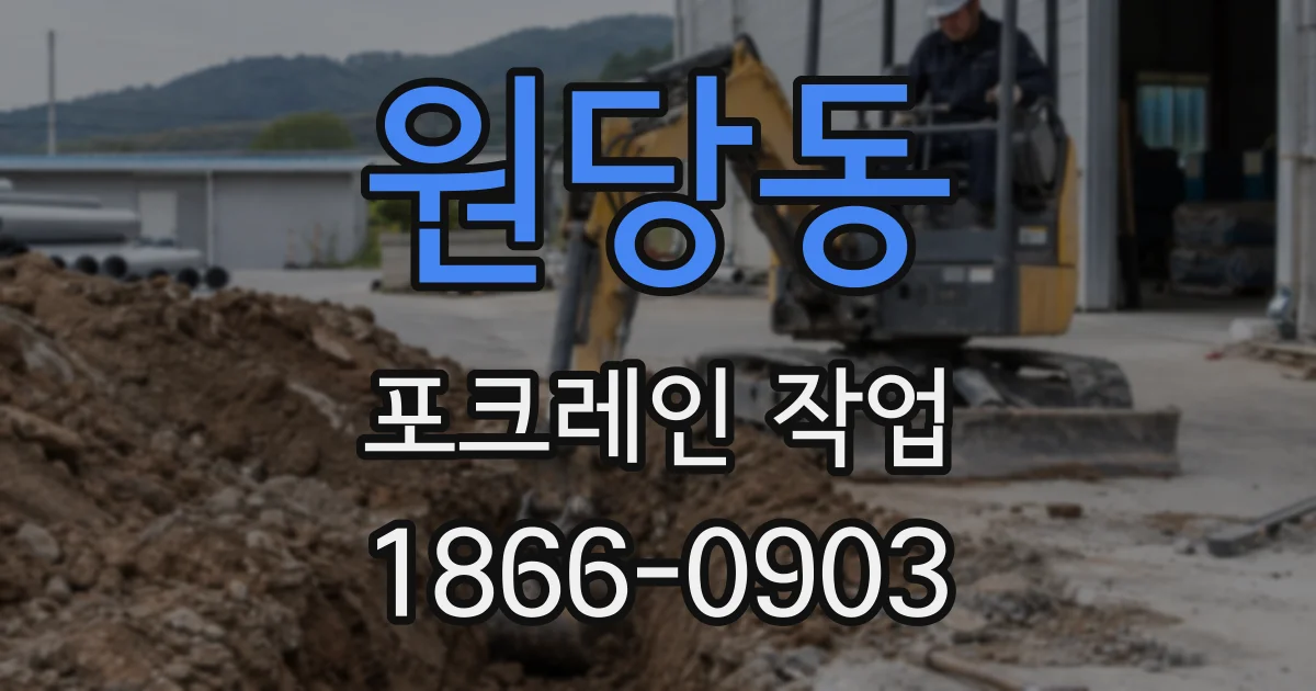 원당동 포크레인 작업