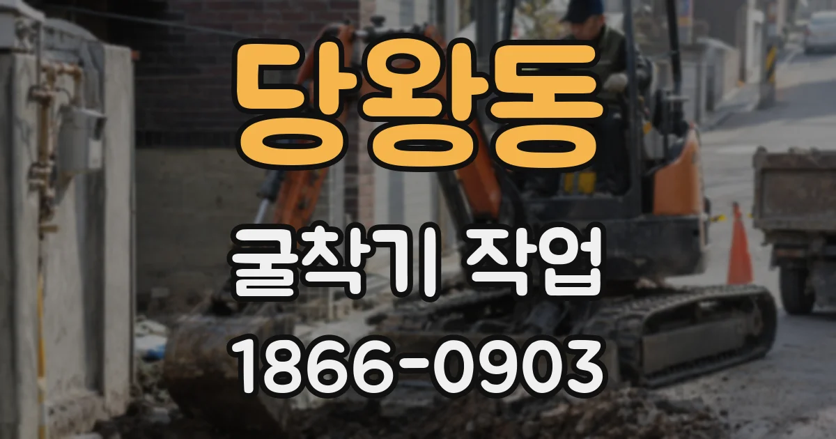 당왕동 굴착기 작업