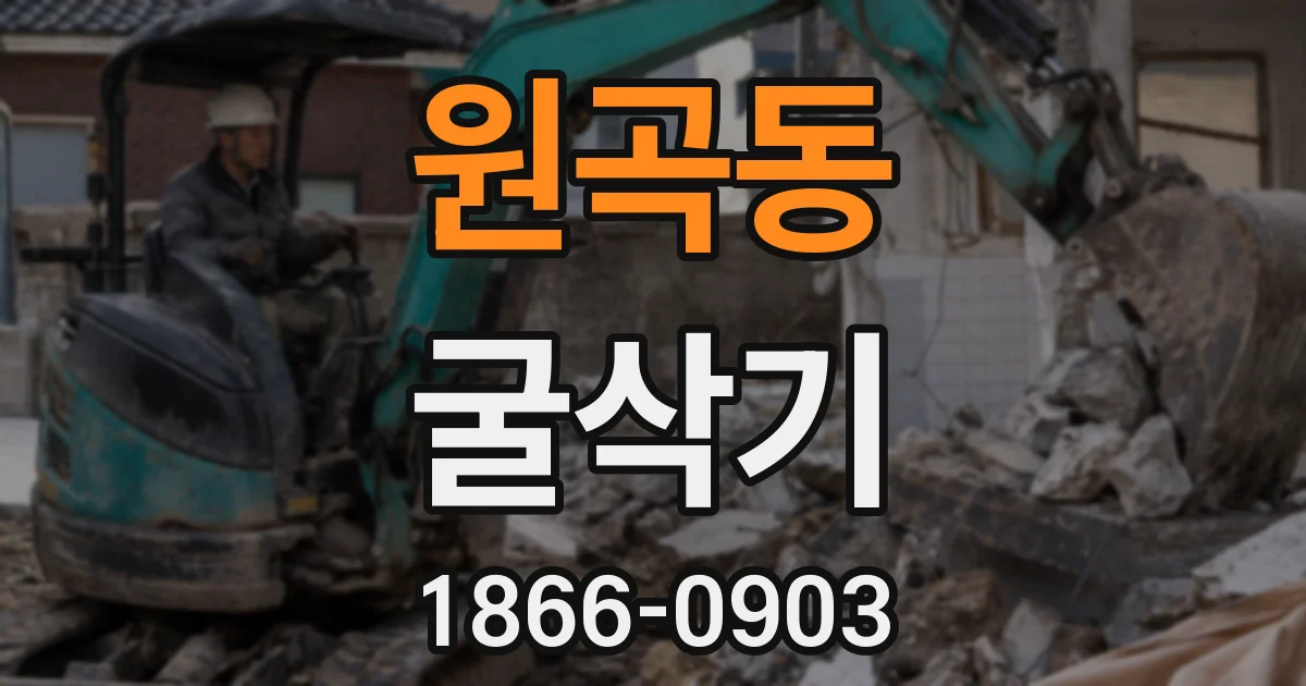 원곡동 굴삭기