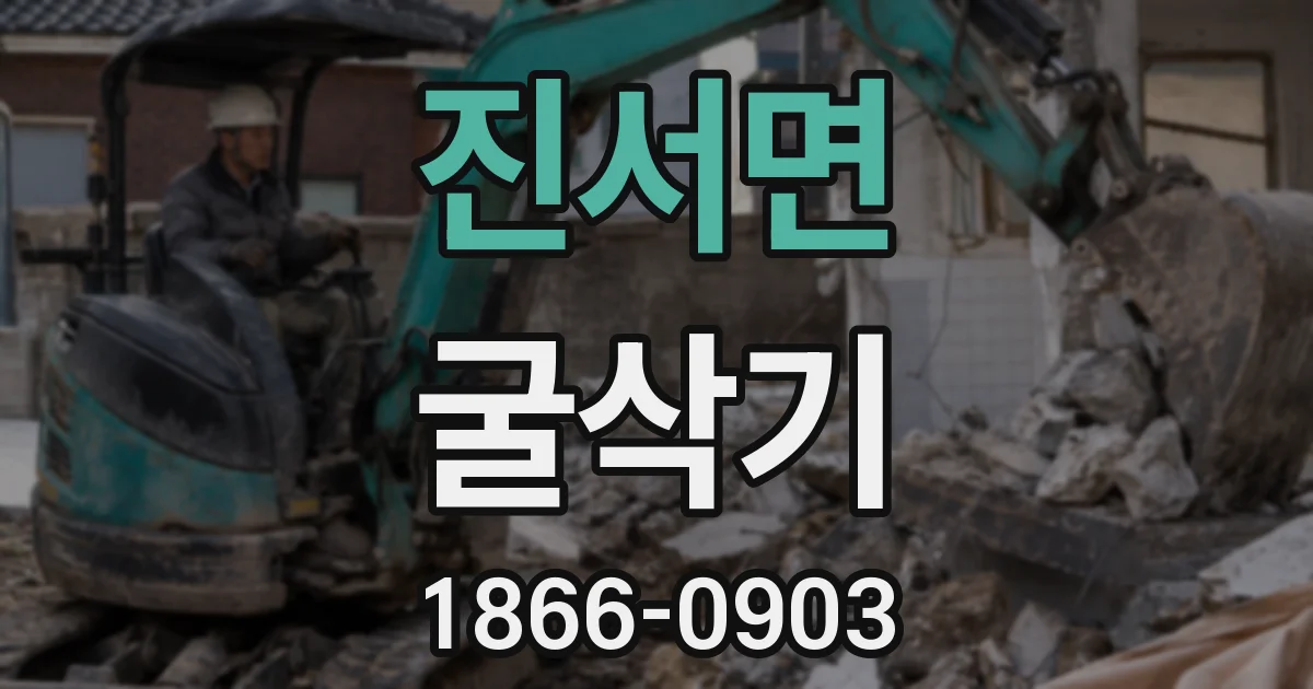 진서면 굴삭기