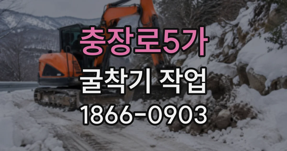 충장로5가 굴착기작업