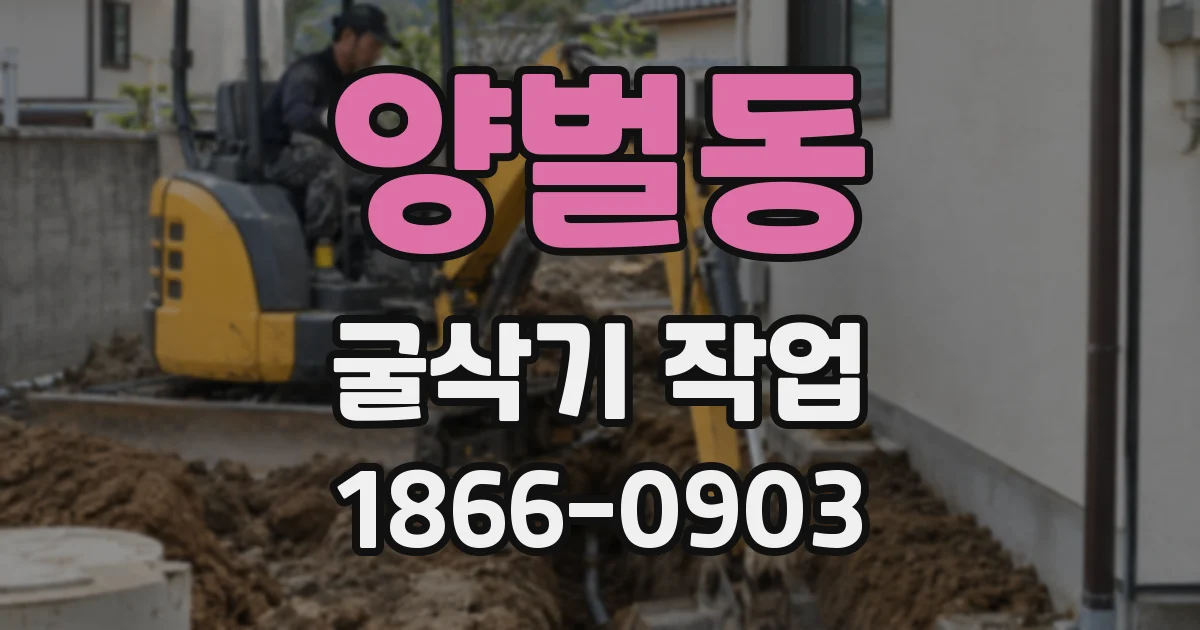 양벌동 굴삭기 작업