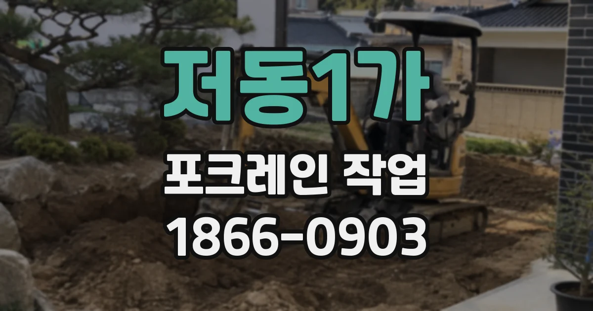 저동1가 포크레인 작업