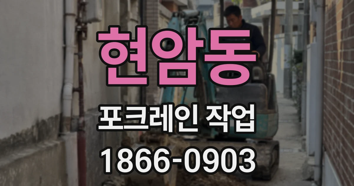 현암동 포크레인 작업