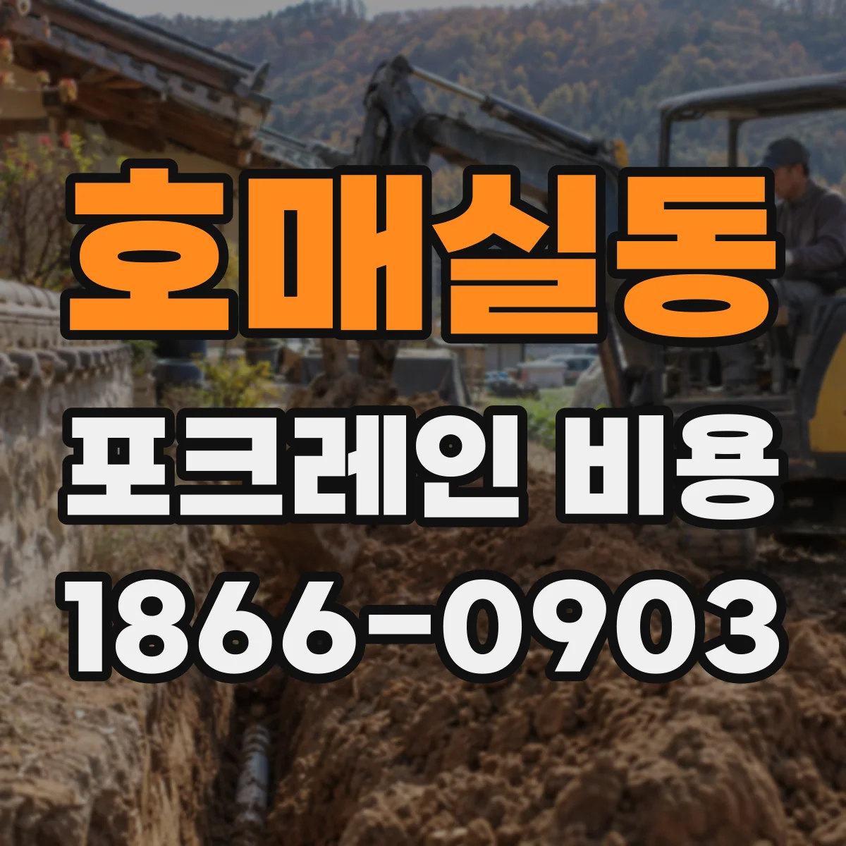 호매실동 포크레인 비용