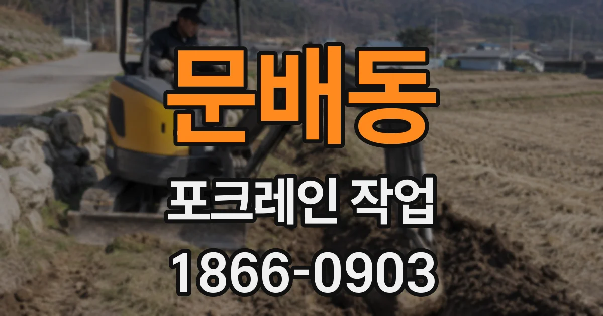 문배동 포크레인 작업