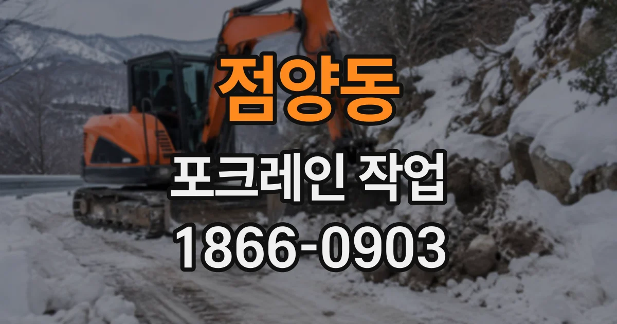 점양동 포크레인작업