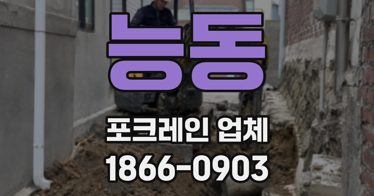 능동 포크레인 업체