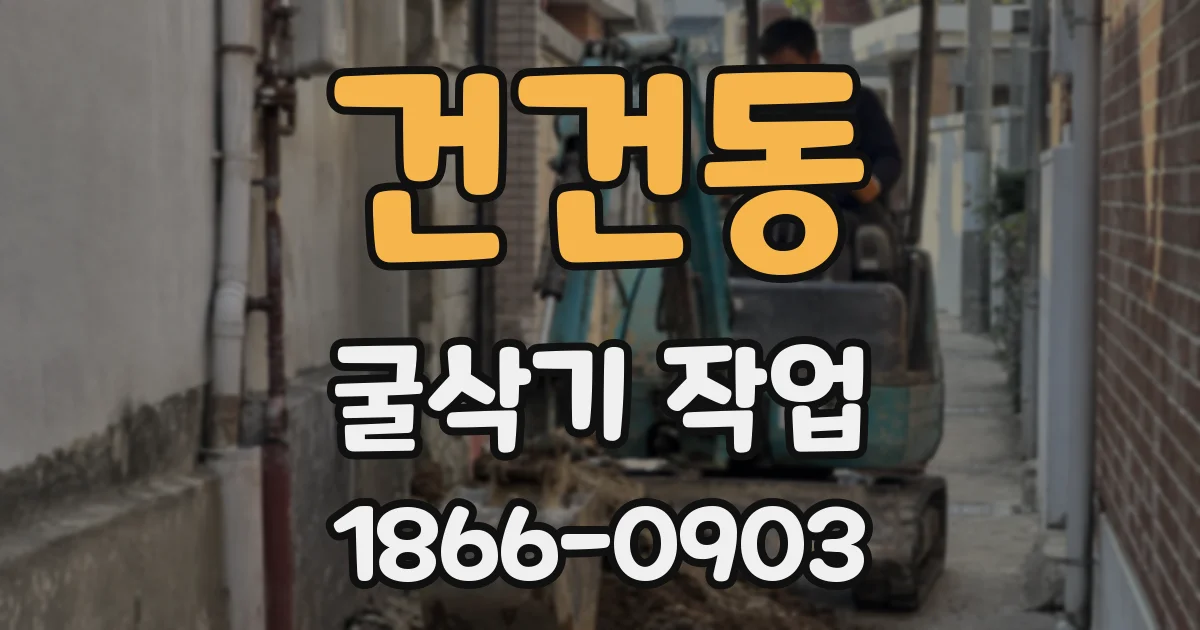건건동 굴삭기 작업