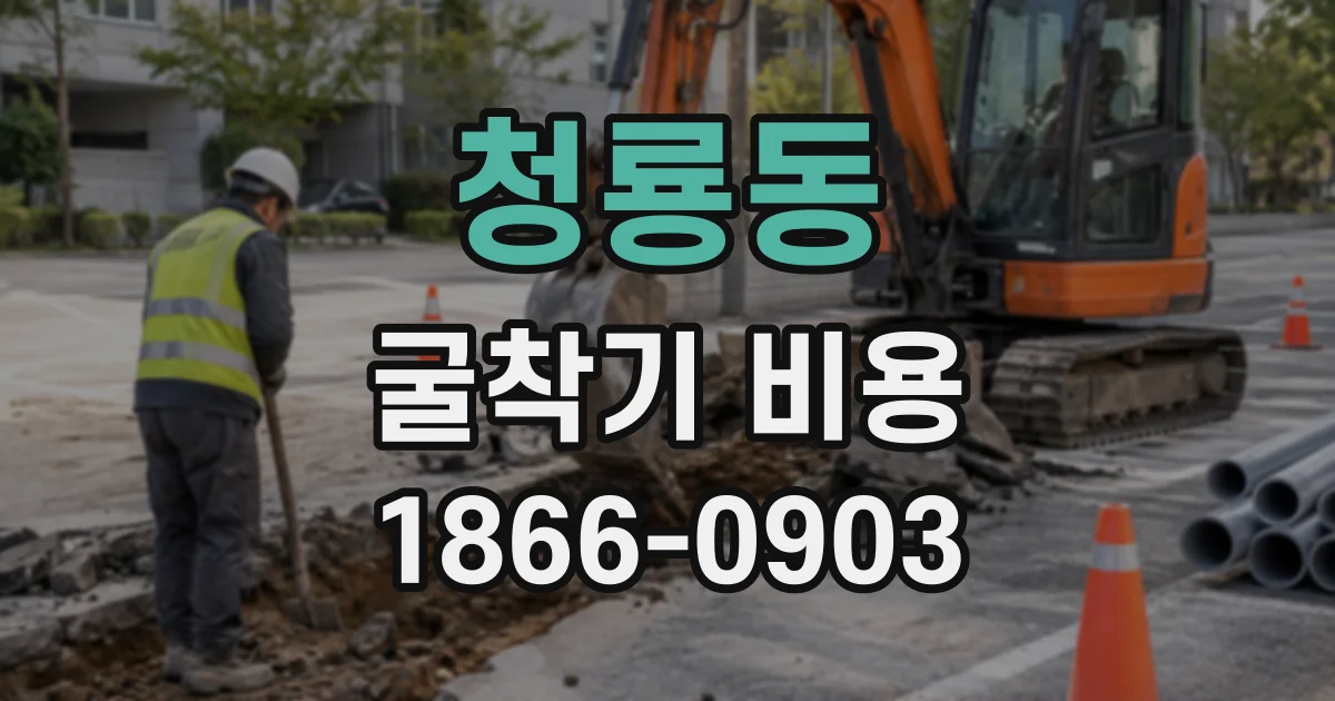 청룡동 굴착기비용