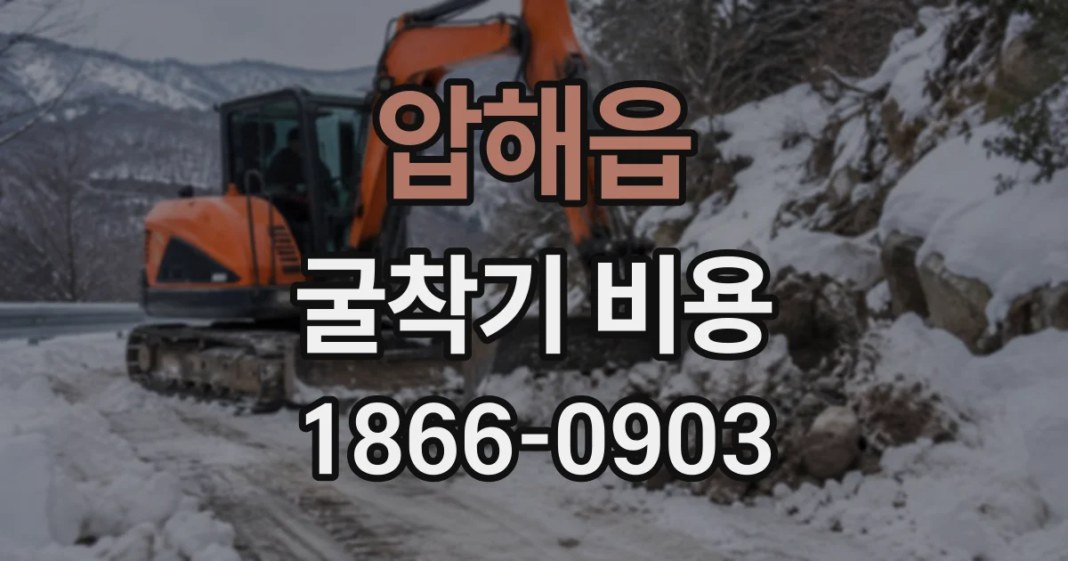 압해읍 굴착기비용