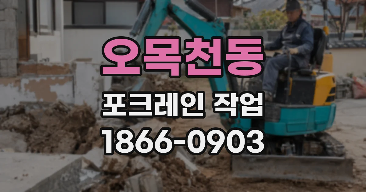 오목천동 포크레인 작업