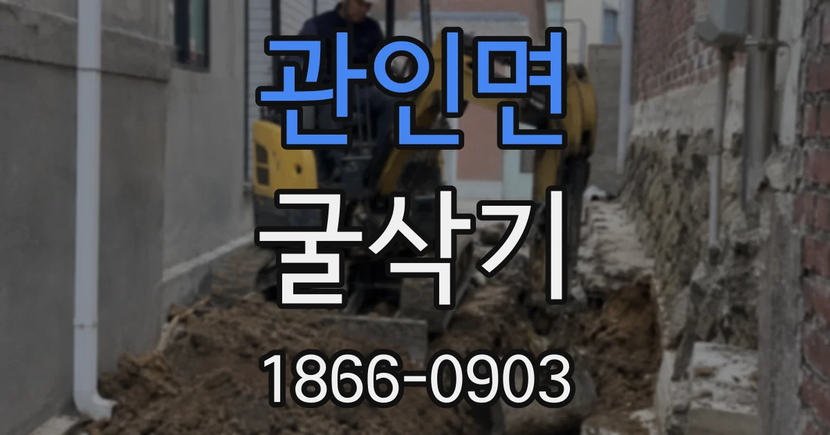 관인면 굴삭기