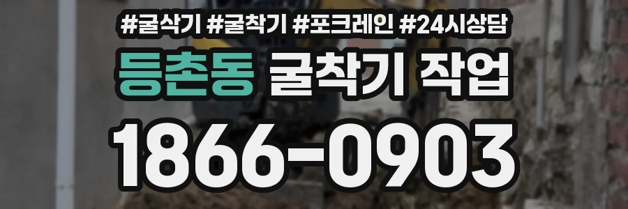 등촌동 굴착기 작업