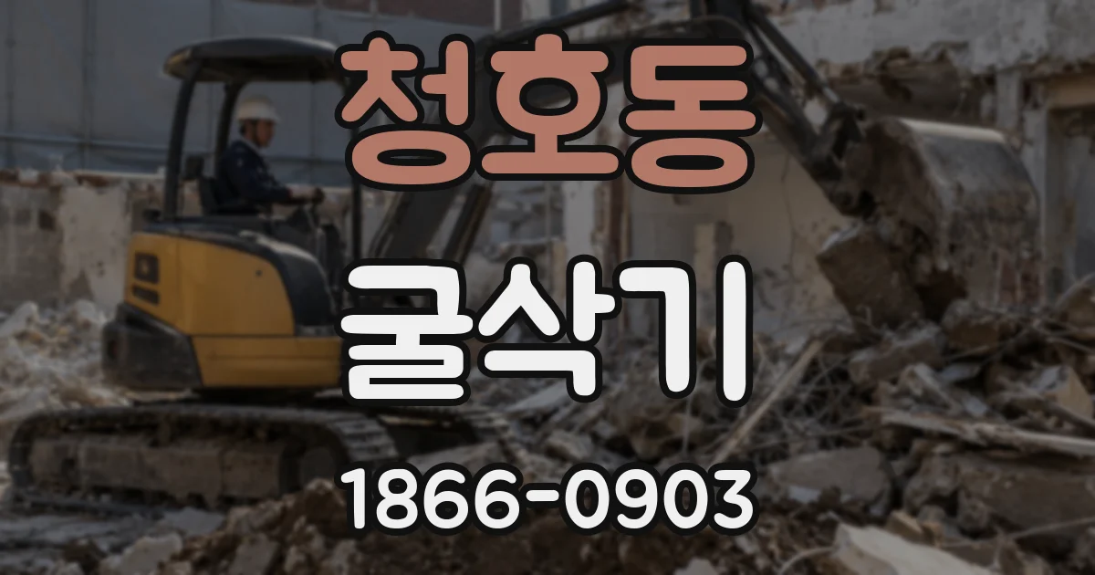 청호동 굴삭기