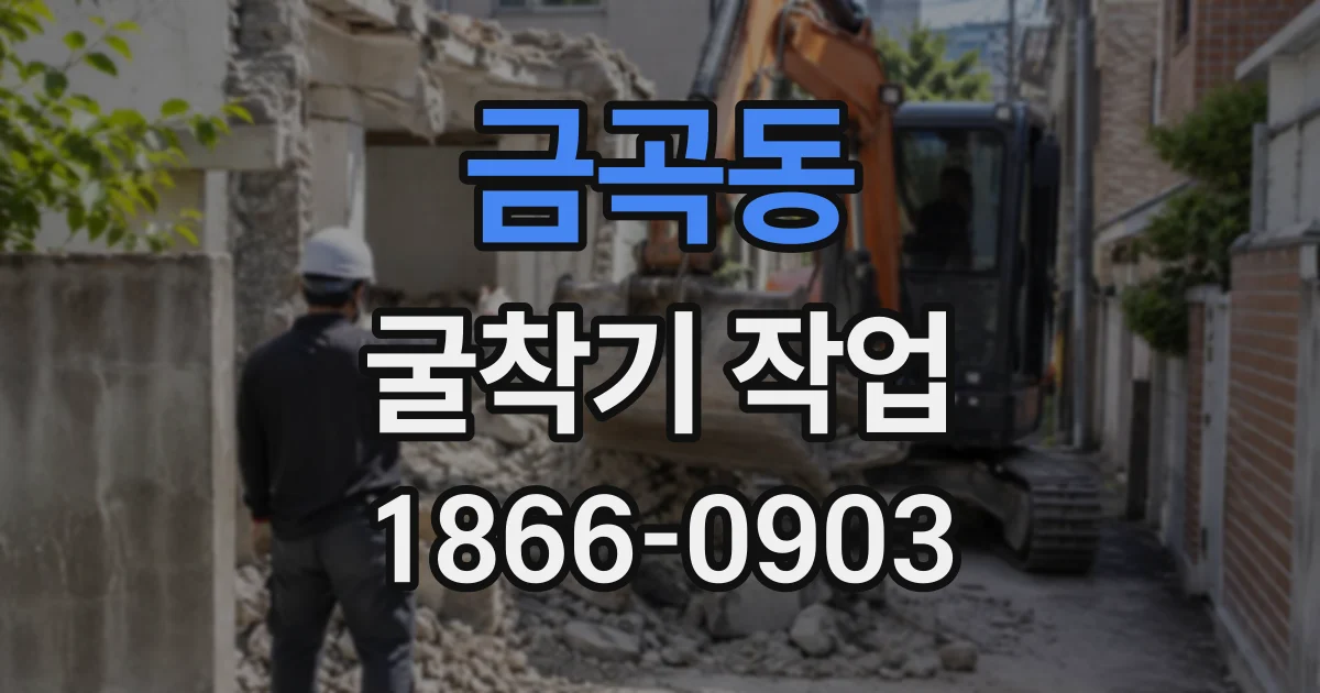 금곡동 굴착기작업