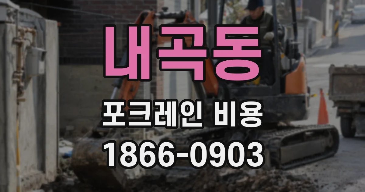 내곡동 포크레인 비용