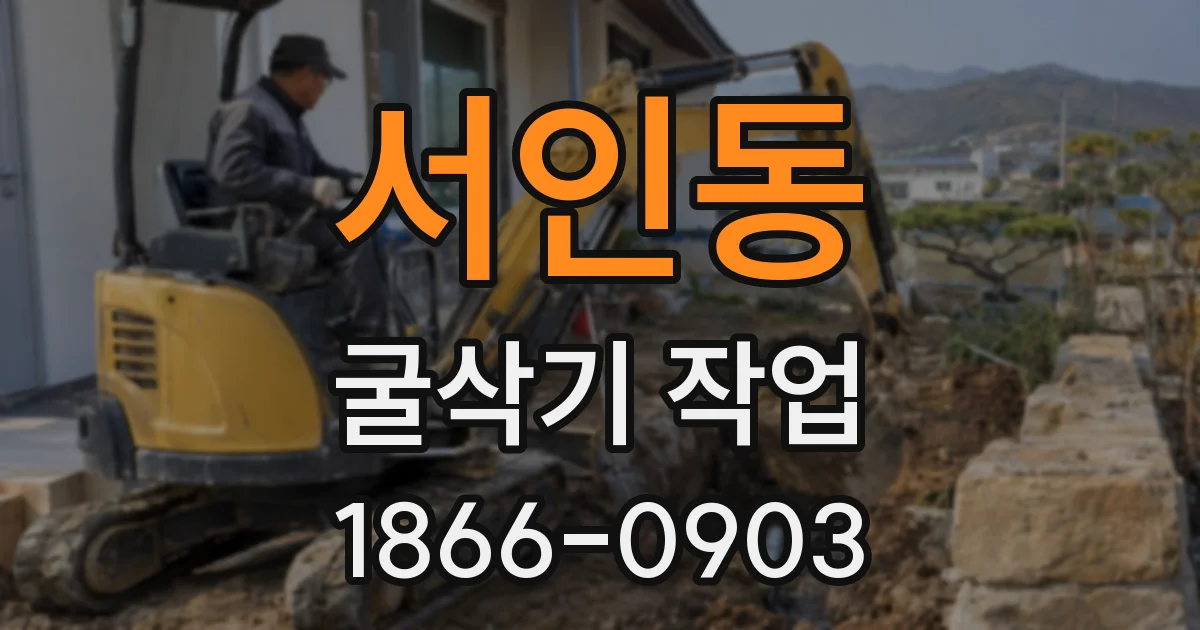 서인동 굴삭기 작업