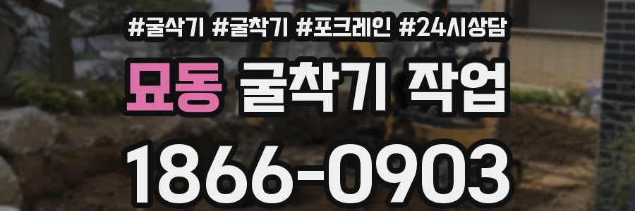 묘동 굴착기 작업