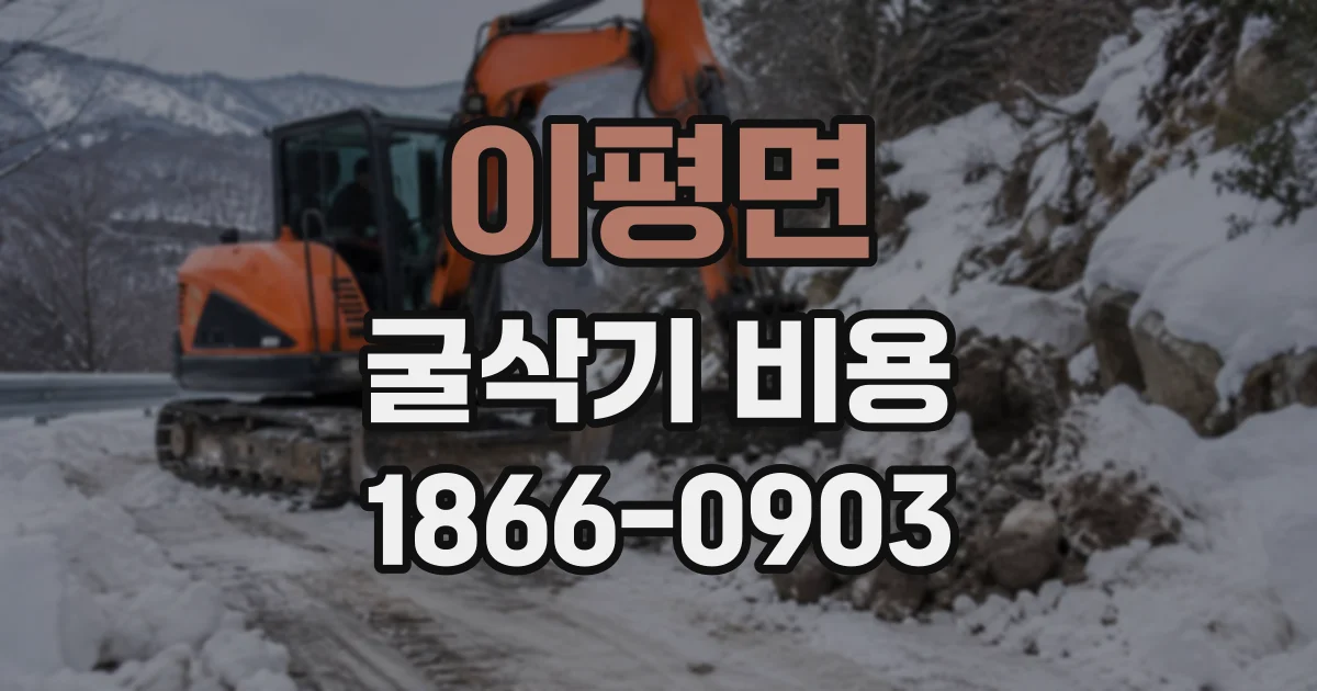 이평면 굴삭기비용