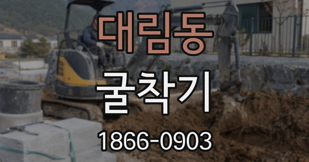 대림동 굴착기