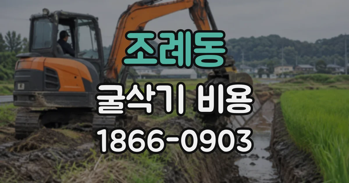 조례동 굴삭기비용