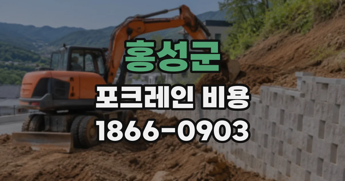 홍성군 포크레인비용