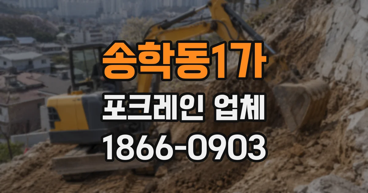 송학동1가 포크레인 업체