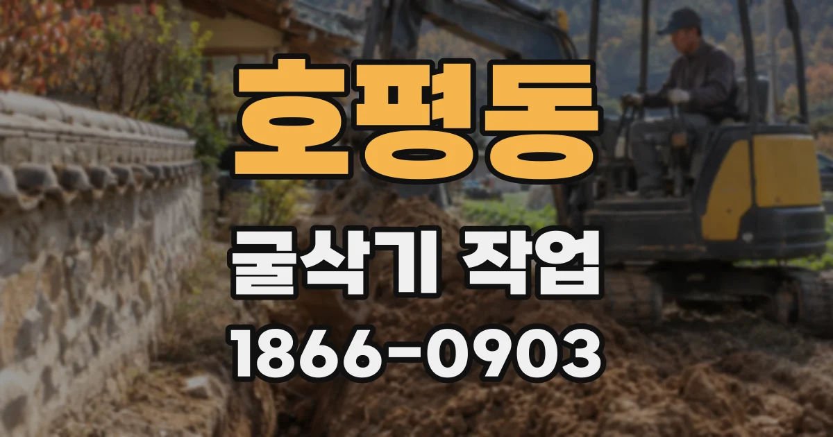 호평동 굴삭기 작업