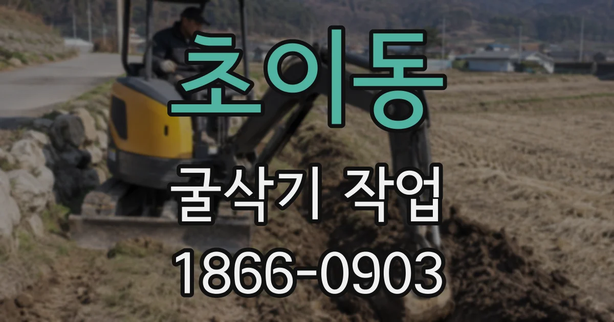 초이동 굴삭기 작업