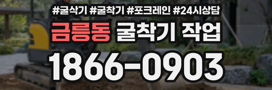 금릉동 굴착기 작업
