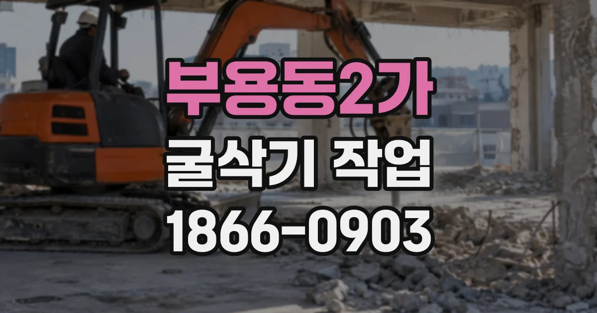 부용동2가 굴삭기작업
