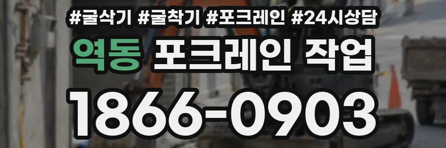 역동 포크레인 작업