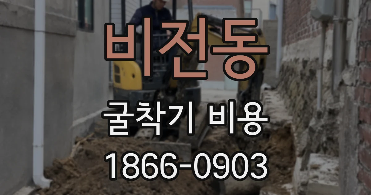 비전동 굴착기 비용