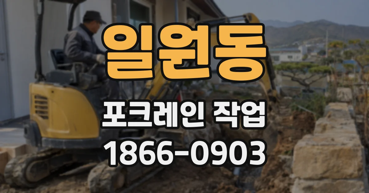 일원동 포크레인 작업