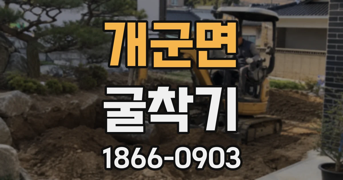 개군면 굴착기