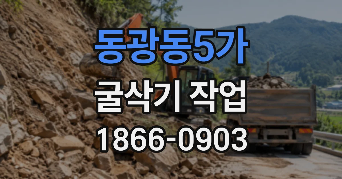 동광동5가 굴삭기작업