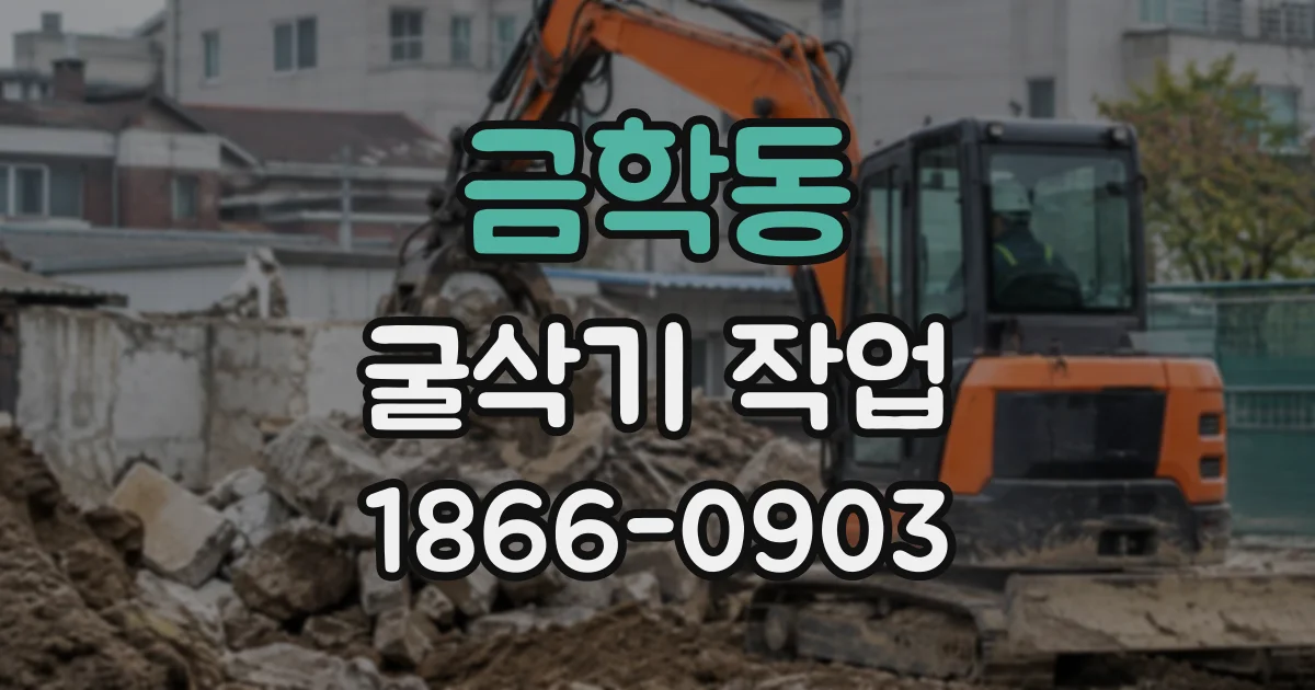 금학동 굴삭기작업