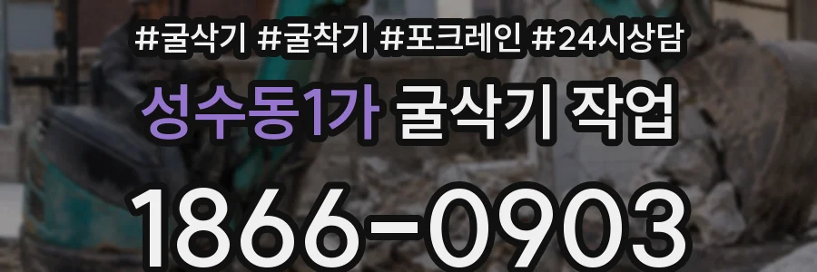 성수동1가 굴삭기 작업
