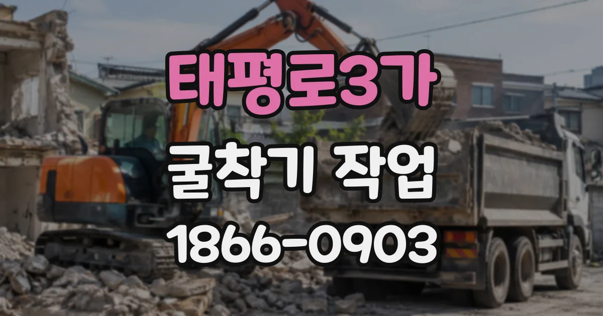 태평로3가 굴착기작업