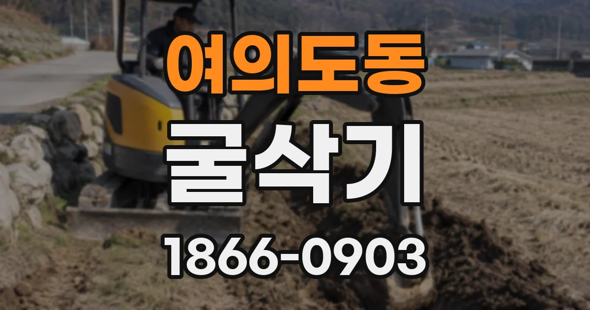 여의도동 굴삭기