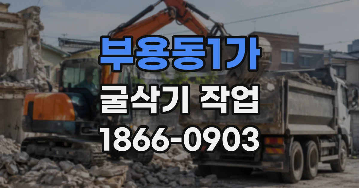 부용동1가 굴삭기작업