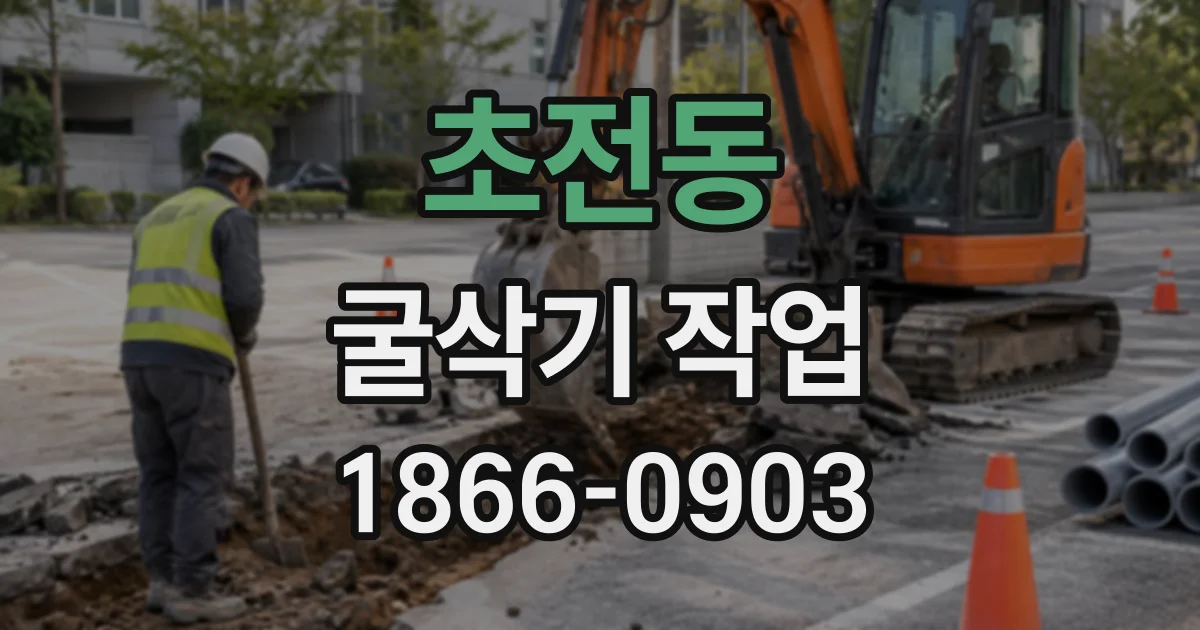 초전동 굴삭기작업