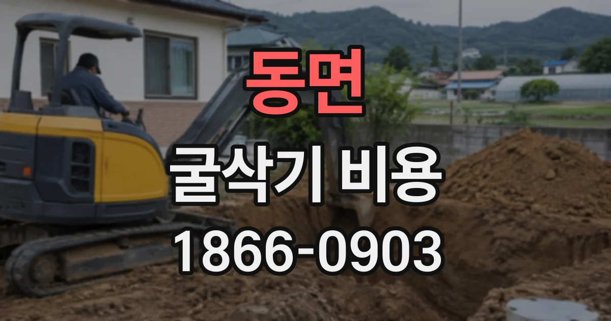 동면 굴삭기비용