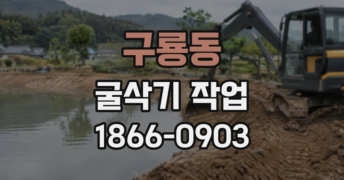 구룡동 굴삭기작업