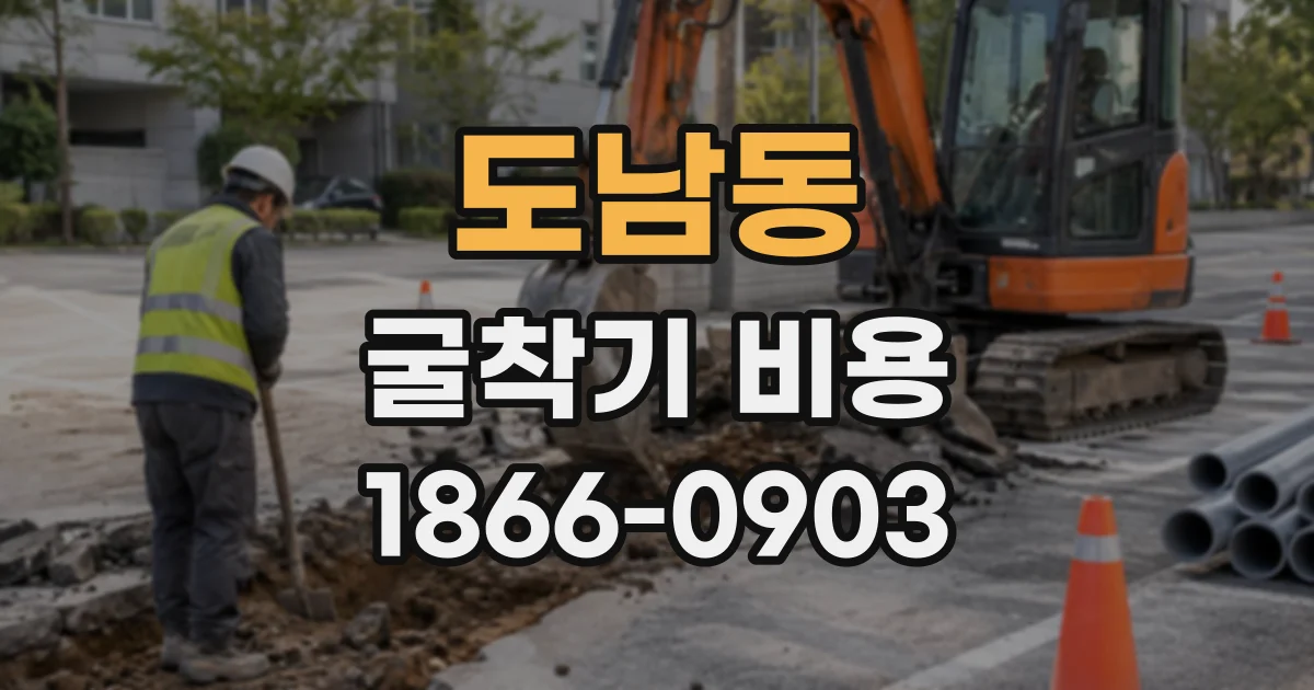 도남동 굴착기비용
