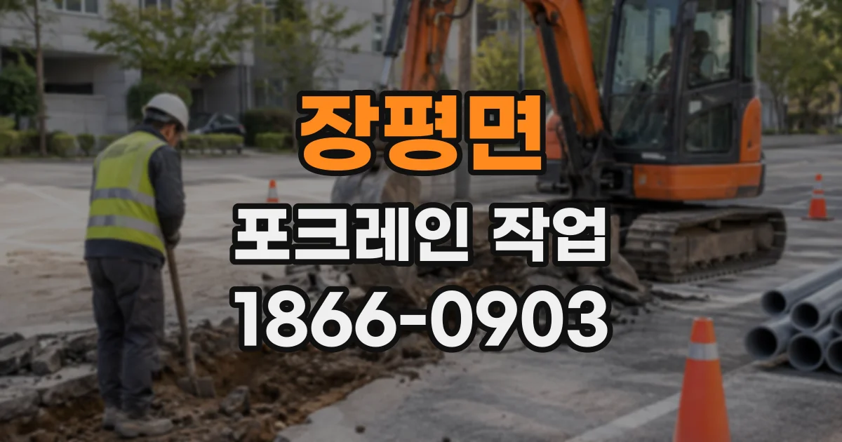 장평면 포크레인작업