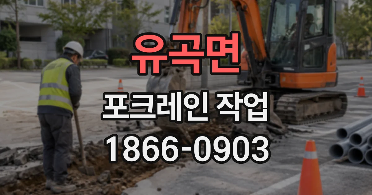 유곡면 포크레인작업